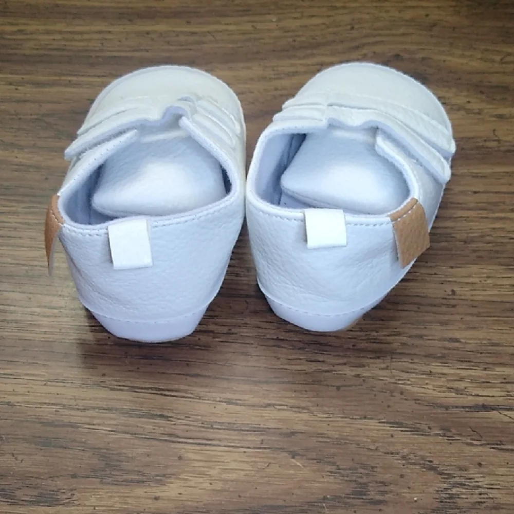 White Kids Shoes with Velcro Straps